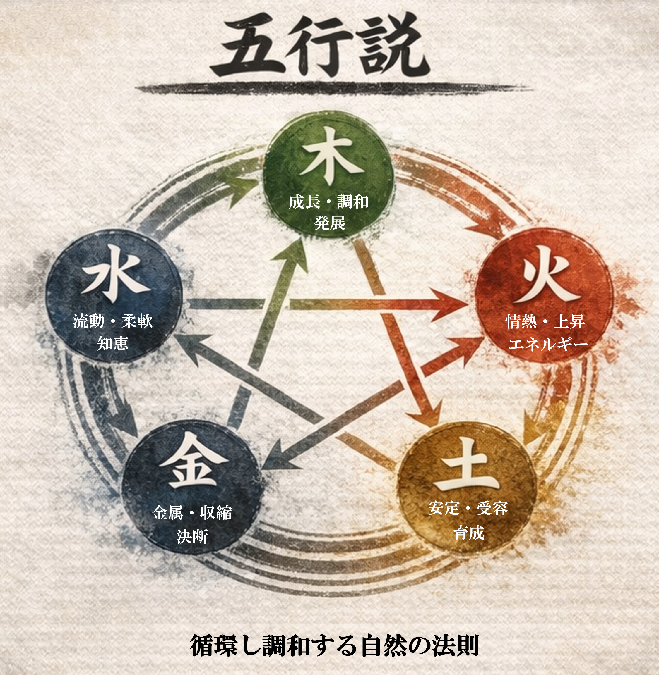 五行のイラスト